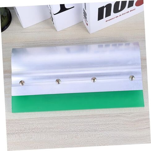 طقم Joofuny Rubber Squeegee لطباعة الشاشة الحريرية 25 سم شفرة مطاطية متينة مع مقبض الألومنيوم للحرف DIY وتطبيق الحبر العشوائي اللون in Kuwait