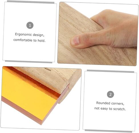 1SET WOOD Rubber Screen Printing Squeegee مكشطة حبر مياه متينة للطباعة اليدوية للتطبيقات الرسومية النسيجية مستلزمات طباعة شاشة التكلفة in Kuwait