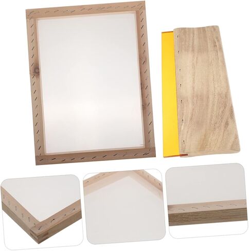1SET WOOD Rubber Screen Printing Squeegee مكشطة حبر مياه متينة للطباعة اليدوية للتطبيقات الرسومية النسيجية مستلزمات طباعة شاشة التكلفة in Kuwait