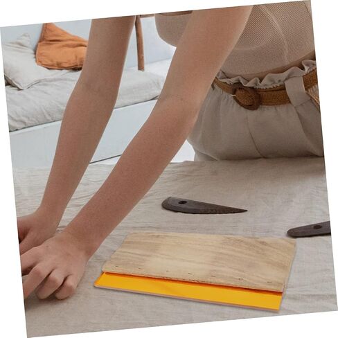 1SET WOOD Rubber Screen Printing Squeegee مكشطة حبر مياه متينة للطباعة اليدوية للتطبيقات الرسومية النسيجية مستلزمات طباعة شاشة التكلفة in Kuwait