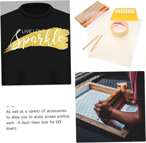 Homsfou 1SEST Professional Screen Printing Kit of Dating Ink Cackables and Accessories for Graphic Textile Applications سهلة الاستخدام لمشاريع DIY in Saudi Arabia