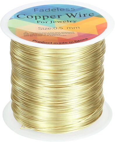 Harfington Wire 203ft الطول 24 مقياس النحاس الحرفية المجوهرات سلك تشويه مصافرة مقاومة لمجوهرات صنع لوازم الصياغة ، الأزرق القديم in Kuwait