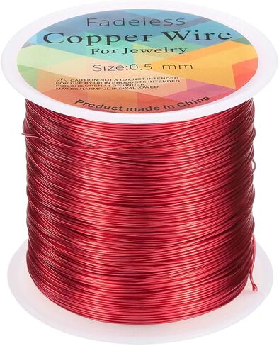 Harfington Wire 203ft الطول 24 مقياس النحاس الحرفية المجوهرات سلك تشويه مصافرة مقاومة لمجوهرات صنع لوازم الصياغة ، الأزرق القديم in Kuwait