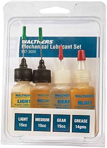 Walthers Assorted Lubricant Set - Includes Light/Medium/Gear Oil and Grease in Saudi Arabia
