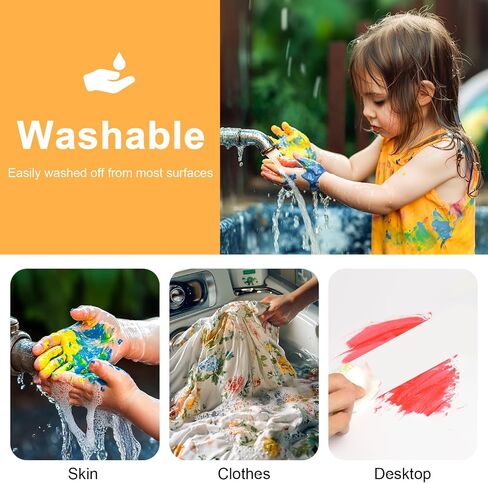 Smallbudi 15 Colors Washable Paint Set for Kids Pumpkin Finger Paint 10oz in Saudi Arabia