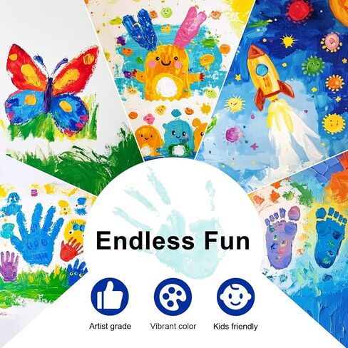 Smallbudi 15 Colors Washable Paint Set for Kids Pumpkin Finger Paint 10oz in Saudi Arabia