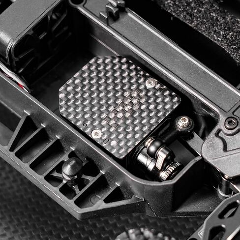 INJORA Carbon Fiber & Aluminum Servo Mount for 1/16 Arrma Mojave Grom 1/12 Losi Nascar in Kuwait