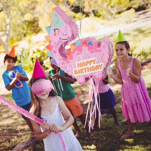 VinTS Dinosaur Piñata Large Kids Dino Piñata Birthday decorations with Blindfold Bat for Boys Girls Birthday Party Dinosaur Themed Party Game Activity Decor(16.5x13x3.15in) (Green) in Saudi Arabia