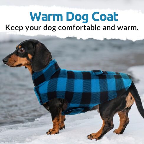 Dog Winter Coat, ASENKU Dog Fleece Jacket Plaid Reversible Dog Vest Waterproof Windproof Cold Weather Dog Clothes Pet Apparel for Small Medium Large Dogs Red XXL in Kuwait