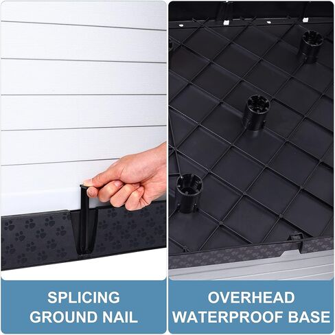 منزل الكلب البلاستيكي ، ملجأ جرو النقل المعزول ، بيوت الكلب القوي المقاوم للماء ، مع مرتفعة أرضية وفتحات الهواء ، تهوية للكلاب الصغيرة إلى الكبيرة الحجم (35 بوصة) in Kuwait