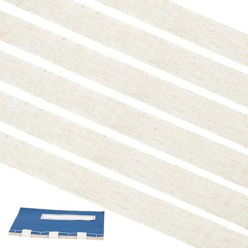 PH Pandahall 10M Linen Book Book Book Bookbinding Tape Cloth ، 1 بوصة من القطن Twill Twill Twill Threnringbone Abbing for Bookbinding Book Arts Sewing DIY Craft in Saudi Arabia