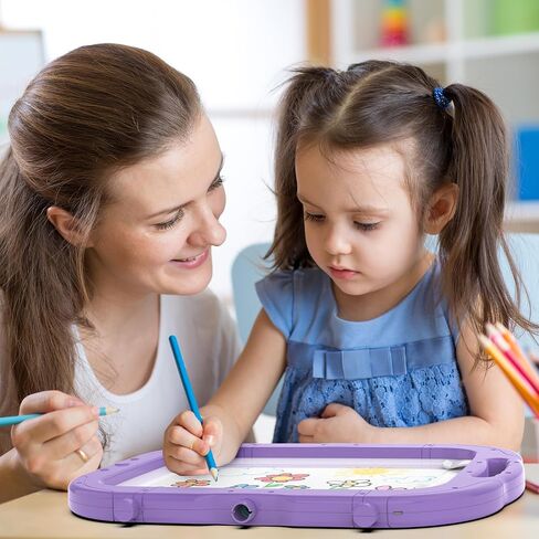 Easel for Kids, Adjustable Standing Rotatable Double Sided Toddlers Art Easel with Painting Accessories, Drawing Board Gift for Boys and Girls, Pink in Saudi Arabia