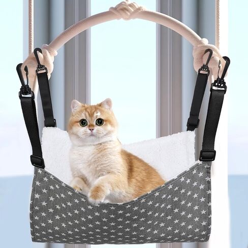 Sosoport 2pcs Cat Hammock for Cage Hanging Hammock Abeet Ammock for Cage قابلة للانعكاس معلق السرير الأشرطة والمواد البلاستيكية in Kuwait