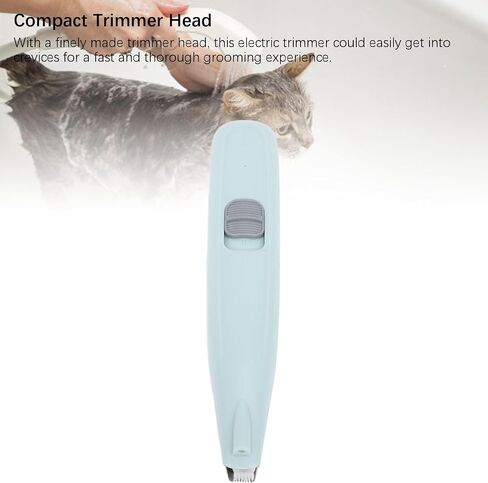 plplaaoo Pet Foot Hair Trimmer Low Noise Rechargeable Electric Cat Dog Grooming Clipper for Hair Around Eyes Ears Face Plastic 16.5 x 3cm (Green) in Saudi Arabia