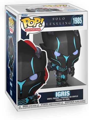أنيمي البوب: التسوية المنفردة - Igris كـ Shadow Soldier Vinyl Figure مجمعة مع حامي الصناديق متوافق مع Funko in Kuwait
