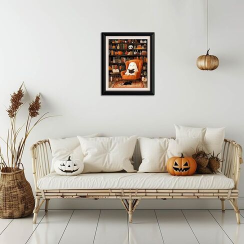 WRTCPOC لطيف هالوين الأشباح DIY مختومة كروس غرز مجموعات للبالغين القراءة الكتب 11CT NEEELEPOINT التطريز Cross Cross Stitch Kits Decoration in Kuwait