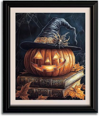 WRTCPOC Cute Halloween Ghosts DIY Stamped Cross Stitch Kits for Adults The Ghost Reading The Books 11CT Needlepoint Embroidery Counted Cross Stitch Kits Study Room Decoration in Saudi Arabia