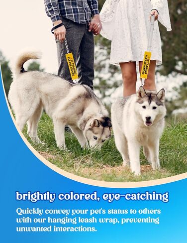in Training Please Ignore Leash Sleeve, Funny Yellow Dog Alert Hanging ID Patch Tag, Do Not Pet Working Leash Wrap, Pet Birthday Gifts for Dog Owners in Kuwait