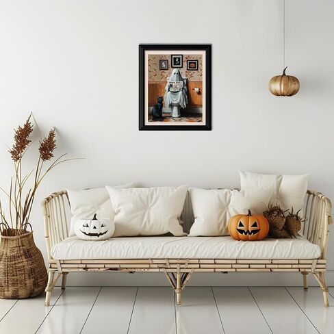 WRTCPOC لطيف هالوين الأشباح DIY مختومة كروس غرز مجموعات للبالغين القراءة الكتب 11CT NEEELEPOINT التطريز Cross Cross Stitch Kits Decoration in Kuwait