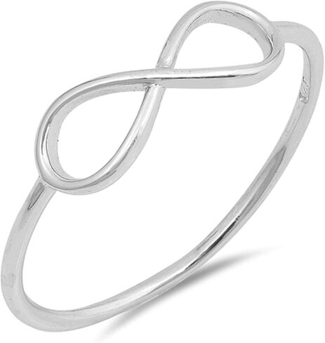 Infinity Love Knot Promise Ring New 925 Sterling Silver Plated Cute Band Stackable Wedding Bands Rings for Women Infinity Forever Love (6, Yellow Gold) in Saudi Arabia