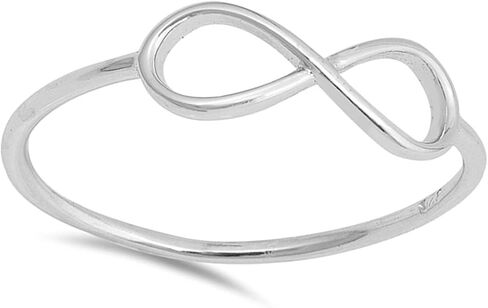 Infinity Love Knot Promise Ring New 925 Sterling Silver Plated Cute Band Stackable Wedding Bands Rings for Women Infinity Forever Love (6, Yellow Gold) in Saudi Arabia