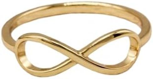 Infinity Love Knot Promise Ring New 925 Sterling Silver Plated Cute Band Stackable Wedding Bands Rings for Women Infinity Forever Love (6, Yellow Gold) in Saudi Arabia
