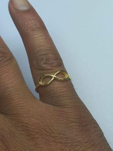 Infinity Love Knot Promise Ring New 925 Sterling Silver Plated Cute Band Stackable Wedding Bands Rings for Women Infinity Forever Love (6, Yellow Gold) in Saudi Arabia