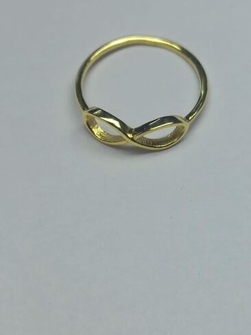 Infinity Love Knot Promise Ring New 925 Sterling Silver Plated Cute Band Stackable Wedding Bands Rings for Women Infinity Forever Love (6, Yellow Gold) in Saudi Arabia