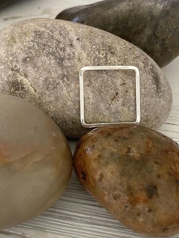 Littlejewel Square Square Silver Silver Ring 1.3mm SZ 7 in Saudi Arabia