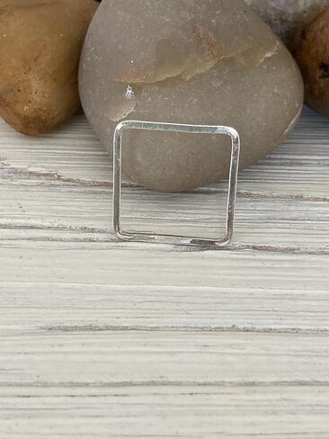 Littlejewel Square Square Silver Silver Ring 1.3mm SZ 7 in Saudi Arabia