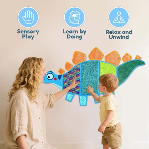 Sensory Wall Panel for Kids, 16 Pcs Assorted Textured Sensory Mats for Kids Room Wall Decor, Wall Stickers Decor for Classroom in Saudi Arabia