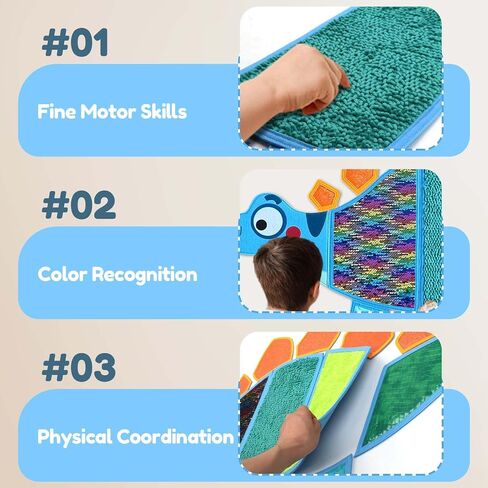 Sensory Wall Panel for Kids, 16 Pcs Assorted Textured Sensory Mats for Kids Room Wall Decor, Wall Stickers Decor for Classroom in Saudi Arabia