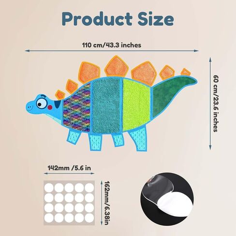 Sensory Wall Panel for Kids, 16 Pcs Assorted Textured Sensory Mats for Kids Room Wall Decor, Wall Stickers Decor for Classroom in Saudi Arabia