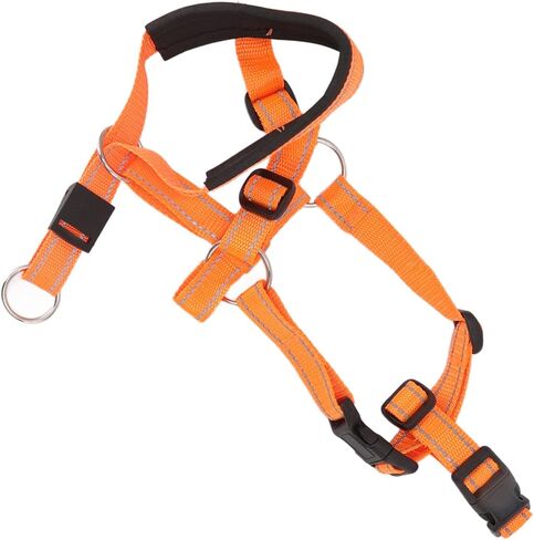 Fdit Dog Collar Dog Halter with Safety Strap, Pet Headcollar Stops Pets from Pulling for Outdoor Walk (L) in Saudi Arabia