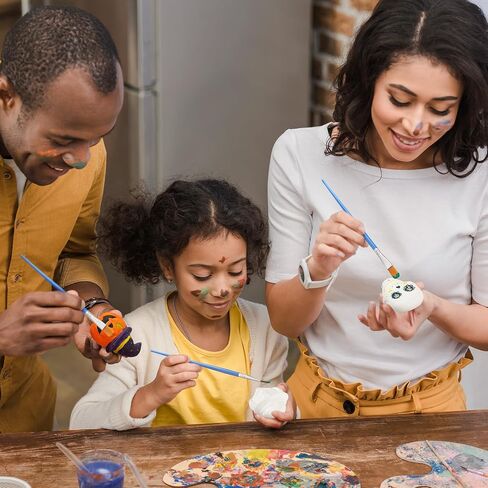 Leyndo 12 Set Halloween Ceramics لطلاء عيد الهالوين ترسم التماثيل الخاصة بك مجموعات الطلاء الجص DIY مع قبعة الخفافيش اليقطين غير المصممة لمشاريع الفنية الفنية للمشاريع الفنية in Saudi Arabia