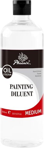 PHOENIX Oil Paint Thinner - 8.5 Fl Oz./ 250ml Oil Brush Cleaner, Odorless Painting Diluent, Mineral Spirits Refined Solvent, Painting Medium for Artists in Kuwait