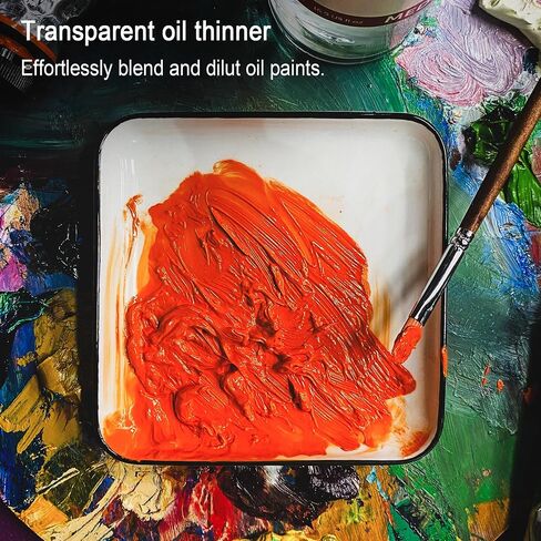 PHOENIX Oil Paint Thinner - 8.5 Fl Oz./ 250ml Oil Brush Cleaner, Odorless Painting Diluent, Mineral Spirits Refined Solvent, Painting Medium for Artists in Kuwait