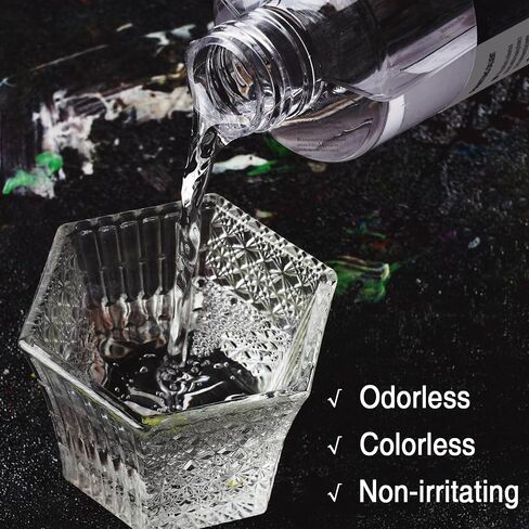 PHOENIX Oil Paint Thinner - 8.5 Fl Oz./ 250ml Oil Brush Cleaner, Odorless Painting Diluent, Mineral Spirits Refined Solvent, Painting Medium for Artists in Kuwait