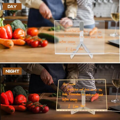 لوحة الرسم Lumiboard ، لوحة رسائل أكريليك مضيئة ، لوحة رسم قابلة للمحو ، 7 ألوان لوحة ملاحظات مع حامل قابل للتعديل ، للمنزل ، غرفة النوم ، المكتب ، الهدية (11.8 بوصة*7.9 بوصة) in Kuwait