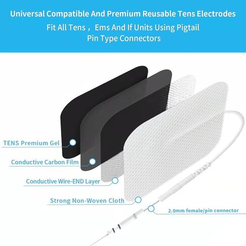 وسادات بديلة لوحدة TENS - عبوة مكونة من 10 مربعات قطب كهربائي كبيرة جدًا على شكل فراشة in Kuwait