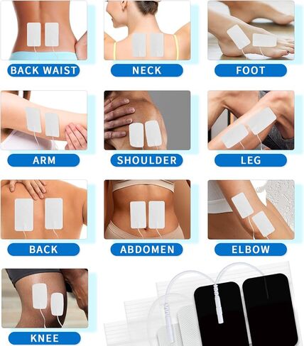 وسادات بديلة لوحدة TENS - عبوة مكونة من 10 مربعات قطب كهربائي كبيرة جدًا على شكل فراشة in Kuwait