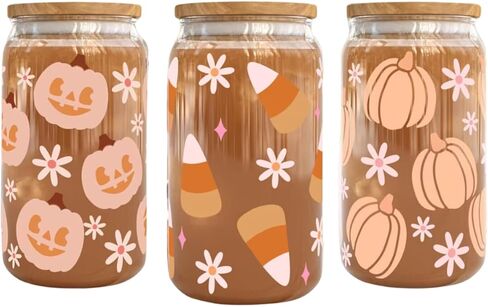 Personalized Tumbler Personalized Glass Tumbler with Birth Flower, Custom Glass Cup with Lids and Straws, Personalized Coffee Tumbler, Personalized Gift (Watercolor Floral Frosted Glass) in Kuwait