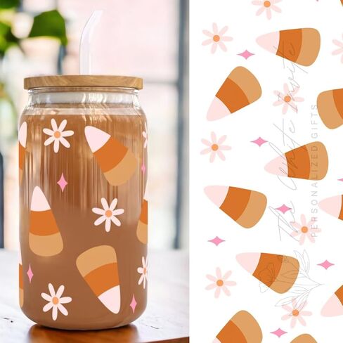Personalized Tumbler Personalized Glass Tumbler with Birth Flower, Custom Glass Cup with Lids and Straws, Personalized Coffee Tumbler, Personalized Gift (Watercolor Floral Frosted Glass) in Kuwait