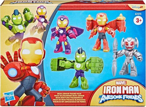 Iron Man وأصدقائه الرائعين Marvel Iron Armor Pack ، شخصيات الحركة 3 بوصات ، ألعاب الألعاب للبنين والبنات ، الذين تتراوح أعمارهم بين 3 سنوات (Amazon Exclusive) in Kuwait