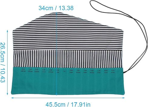 Crochet Hook Case,Knitting Needles Holder Case,Crochet Hook Rolling Organizer,Folding Oxford Cloth Portable Roll Up Knitting Needles Holder Case for Knitting Accessories(Green) in Saudi Arabia