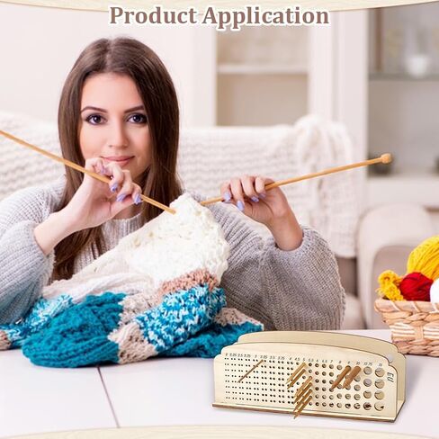 PH PandaHall Wooden Knitting Needle Organizer, US Size 0-19(2-15mm) Knitting Needles Holder Crochet Hook Storage Display Stand for Straight Circular Needles, Hollow Flower Style, 12.4x3.9x4.5inch in Saudi Arabia