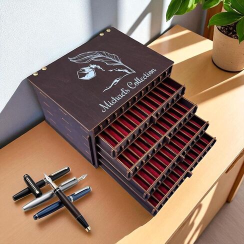 5 Tier Wooden Fountain Collection Collection Box - صندوق جامعي مخصص مع خيارات مقصورة مختلفة in Saudi Arabia