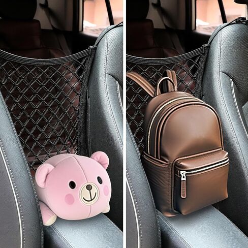 Dog Car Net Barrier for SUV， Upgraded Dog Travel Accessory with Organizers and Storage, Separates Pets from Passengers for Safely, organizes Essentials, Makes Trips Easier. in Saudi Arabia