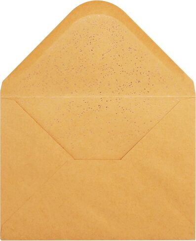 A7 Envelopes - V Flap Foil Linder Luxury Mailing A7 Envelopes for 5" x 7" Cards - for Wedding, Invitations, Baby Shower, Photos, Graduation, Birthday - 5.25" x 7.25" (50 Pack, Gold Round Confetti) in Kuwait
