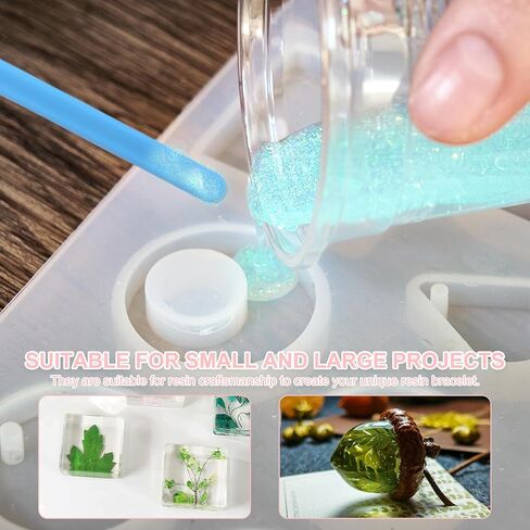 10 PCS Paint Stir Sticks, Reusable Silicone Stir Sticks, Blade Shaped Slimer Edges, Easy to Clean, Suitable for Resin, Epoxy, Liquid, Paint, DIY Crafts (Multiple Colors) in Saudi Arabia